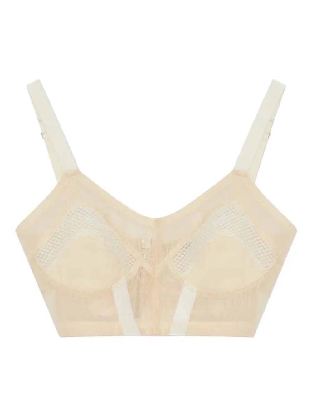 KNWLS Sheer Longline Lace Bra in Nude - Women Intimates